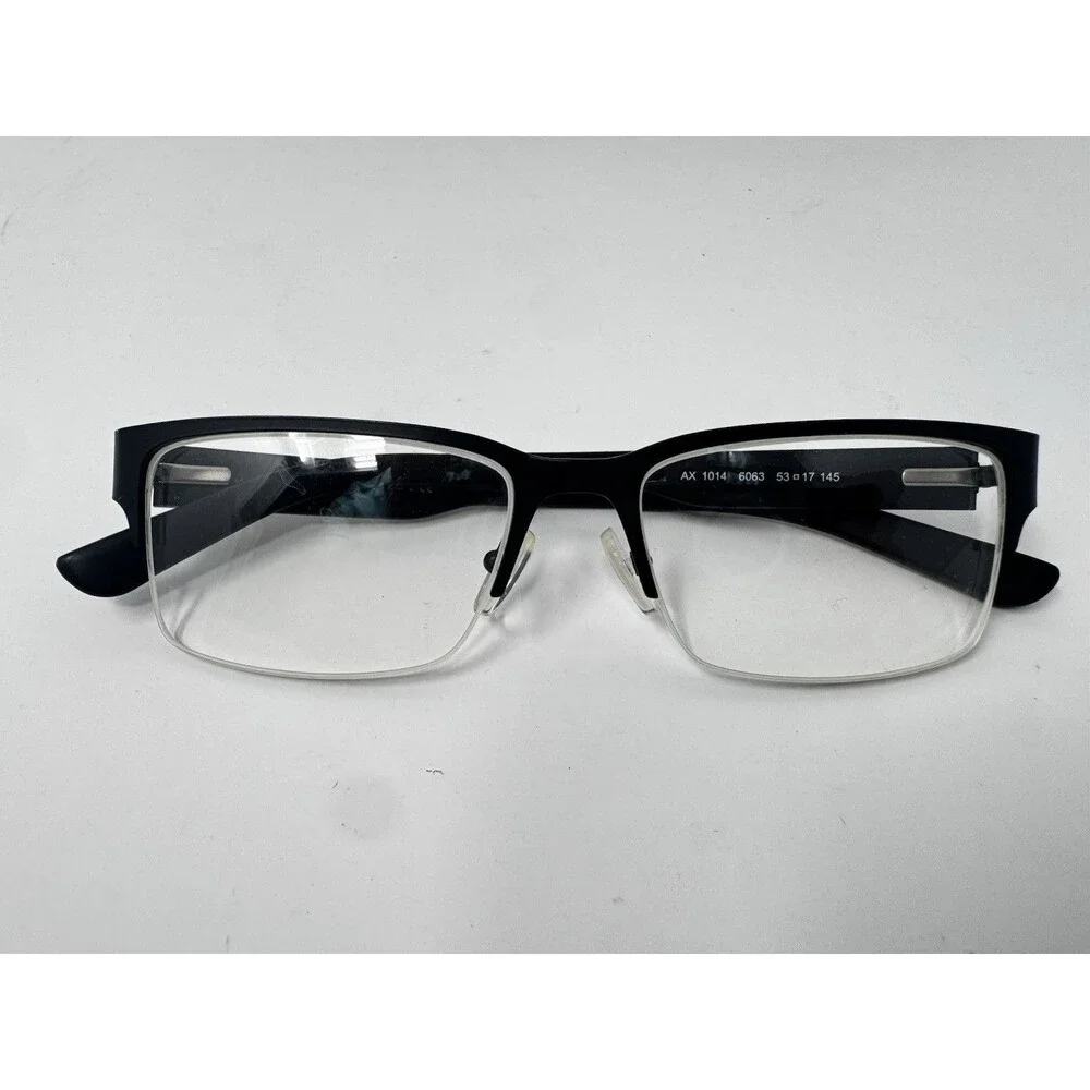 Armani Exchange AX1014 6063 Black Eyeglass Frames 53-17-145 Authentic